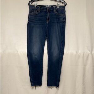 7 For All Mankind Roxanne ankle jeans with raw hem